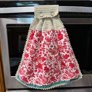 Floral Red and Cream Skirt